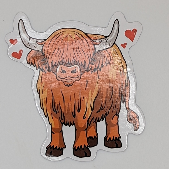Source Unknown Other - Highland Cow Sticker